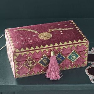 Harry Potter Golden Snitch Beaded Velvet Jewelry Box - Pottery Barn Teen